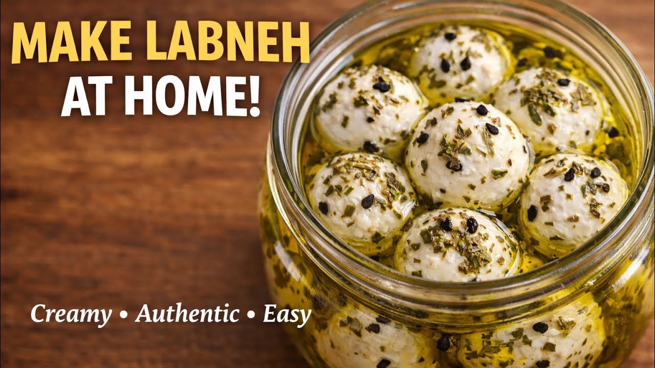 How to Make Labneh Balls in Olive Oil | From Milk to Labneh