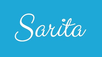 Learn how to Sign the Name Sarita Stylishly in Cursive Writing