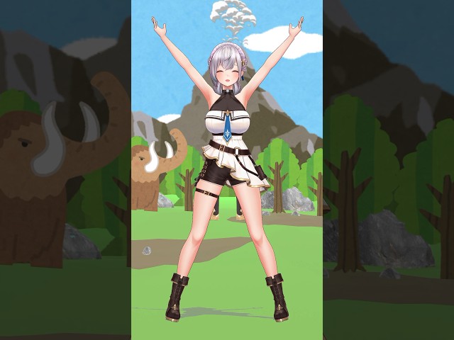 【ウンタカダンス】踊ってみた🦖✨【白銀ノエル】#shortsのサムネイル