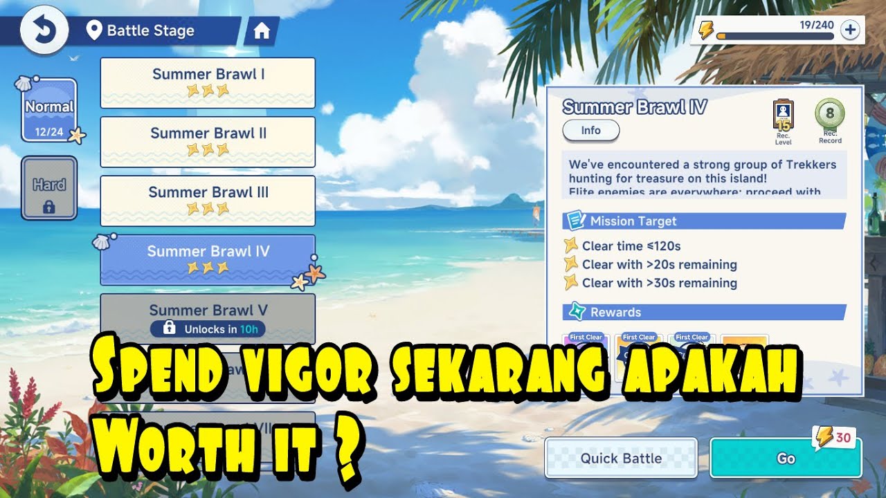 Tips pemakaian vigor di event  -  Stella Sora