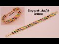 Double bracelet/Colorful seed beads bracelet/Easy bracelet making at home/Handmade/Diy Beading