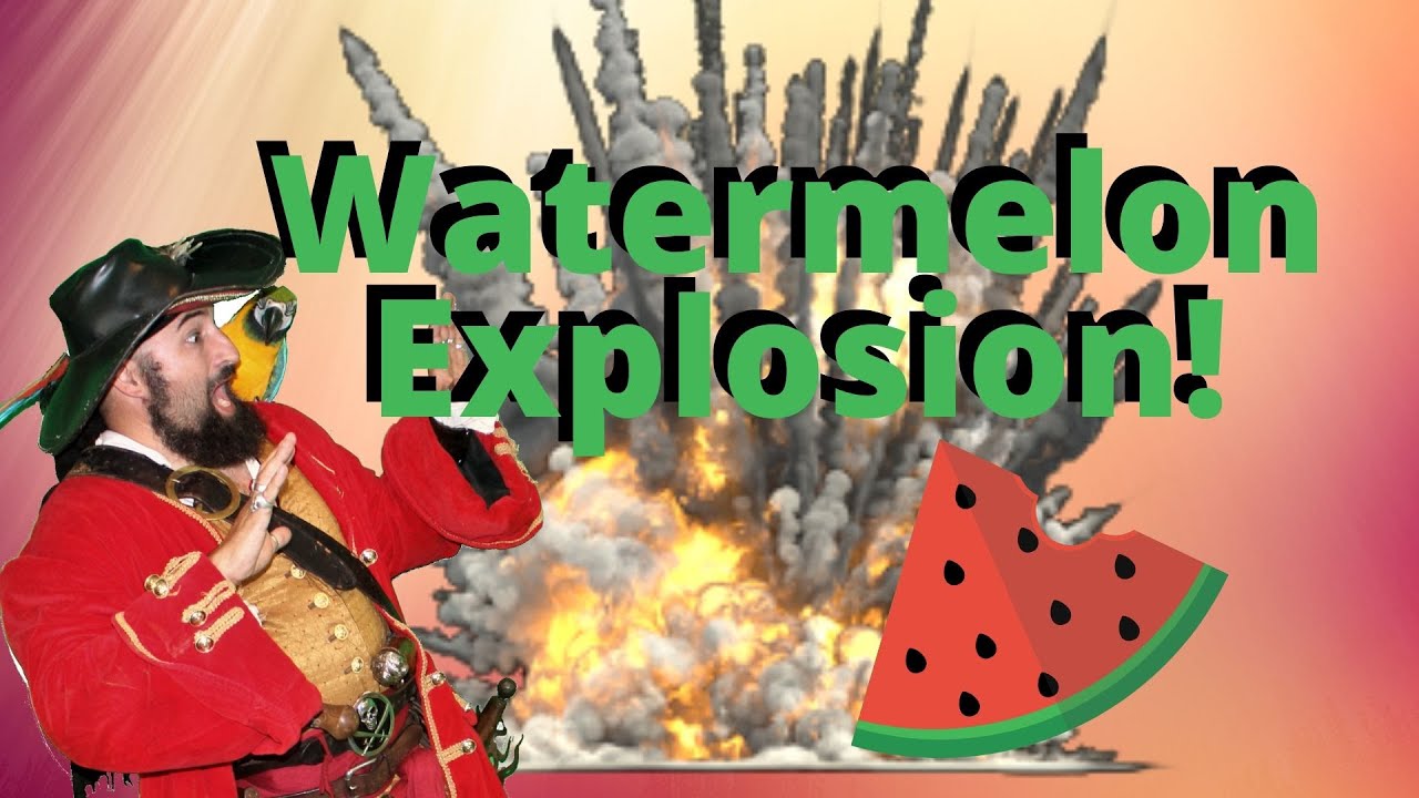Captain Jay Rubber Bands Exploding Watermelon | Educational Videos for Kids