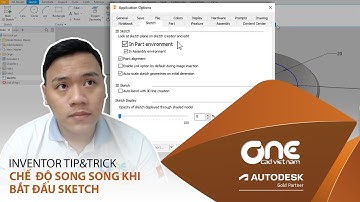 OneCADVN | Inventor Professional Tip&Trick | Chế độ song song khi Start Sketch