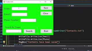 Writing to and Reading From a File