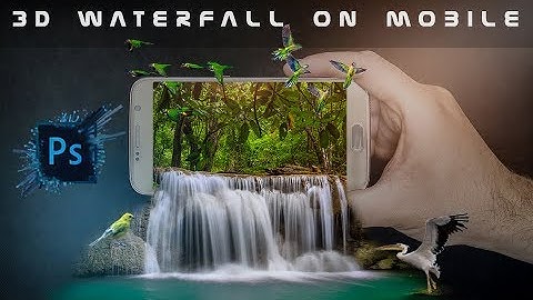 3D Waterfall On Mobile(3D Pop Out Effect) Photo Manipulation In Photoshop | Photoshop Tutorial