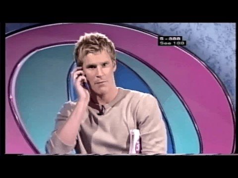 A gentleman appears on Five's Brainteaser, his mobile telephone rings and he says 'bloody hell'.