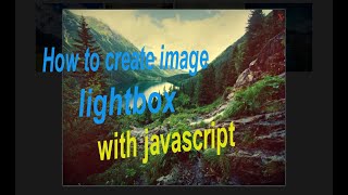 How to create image lightbox with javascript