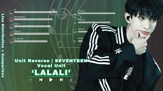 Unit Reverse  Seventeen  Vocal Unit lalali Line Distribution  Comparison hiphop  Vocal