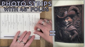 Photo Strips combined with 45° Folds / Fore Edge Book Art #bookart #bookpages