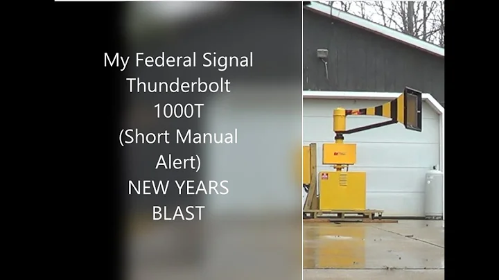 My Federal Signal Thunderbolt 1000T NEW YEARS Siren Test (Short Manual Alert) With County Ambience