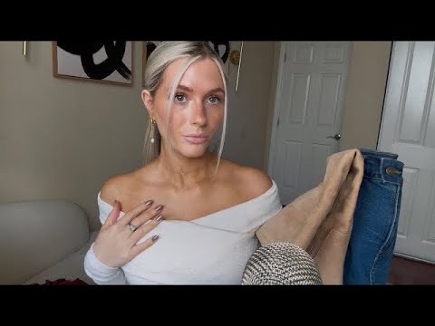 ASMR- Show and Tell Fall Clothes👢( Fabric Scratching, Clicky Whisper, Mouth Sounds)