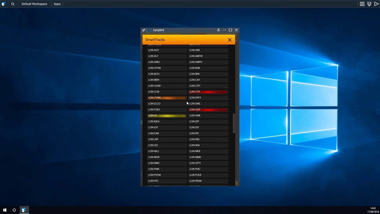 EarlyBird in Finsemble