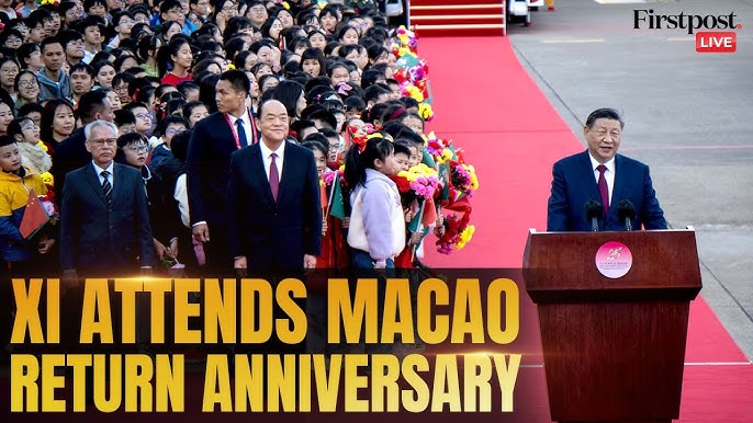 Xi in Macau LIVE: Chinese President Xi Jinping Departs from Macau after  Handover Anniversary event - YouTube