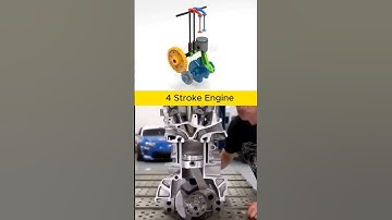 4 Stroke Engine #cad #engineering #3ddesign #mechanical #mechanism #automobile #solidworks  #shorts