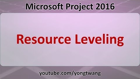MS Project Tutorials 15: Resource Leveling