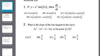 7.1 Notes Solving Separable Differential Equations Part 1