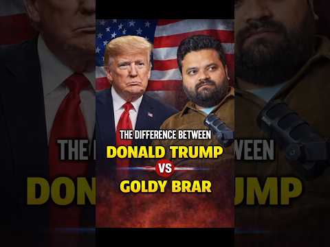 Difference between Donald Trump and goldy brar ☠️🤣 #comedy #donaldtrump