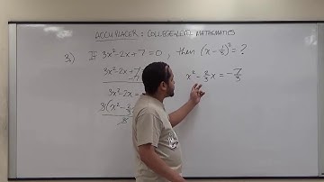 CUNY Accuplacer Sample Exam Problem #3 Solution - BMCC MAT56/206 Exemption Exam