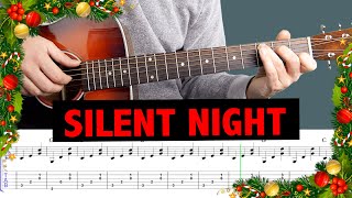 Video thumbnail of "Silent Night - Easy Guitar Tutorial (Stille Nacht, heilige Nacht) // CHORDS + TABS"