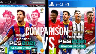 PES 21 PS4 VS PS3 Comparison