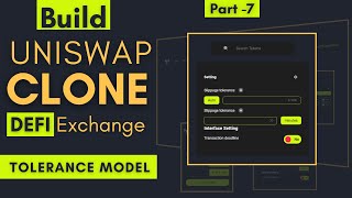 Transaction Tolerance Model | Build Uniswap Clone Decentralized Exchange | Web3 Portfolio Projects
