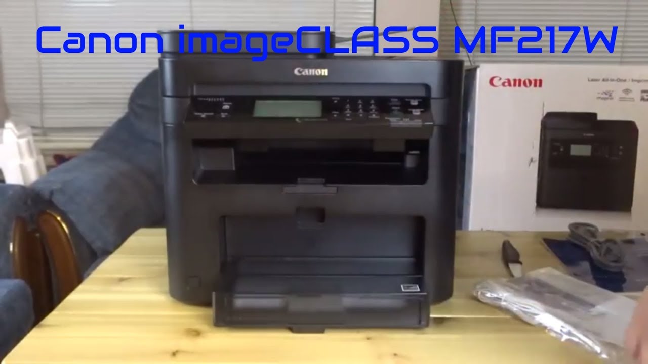 How To Connect Canon Imageclass Mf217w By Cable And Wireless To Pc Youtube