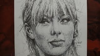 Drawing Taylor Swift | Scribble Art Better Shading | Timelapse | Art BEAST | You All Over Me