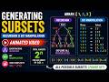 Generating All Subsets (Power Set) | Recursion + Bit Manipulation Explained #animated