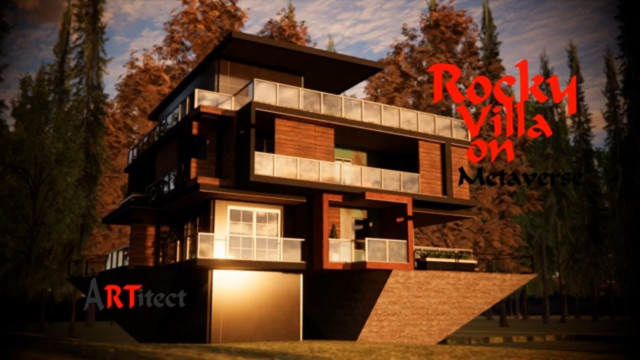 Rocky Villa on Metaverse. Rocky Double lux Villas On Metaverse as A NFT. Architect: Reza Taher .