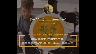 Moley Robotic Kitchen cooks Chef James Taylor's recipe of Sweet Potato, Coconut & Chilli Soup
