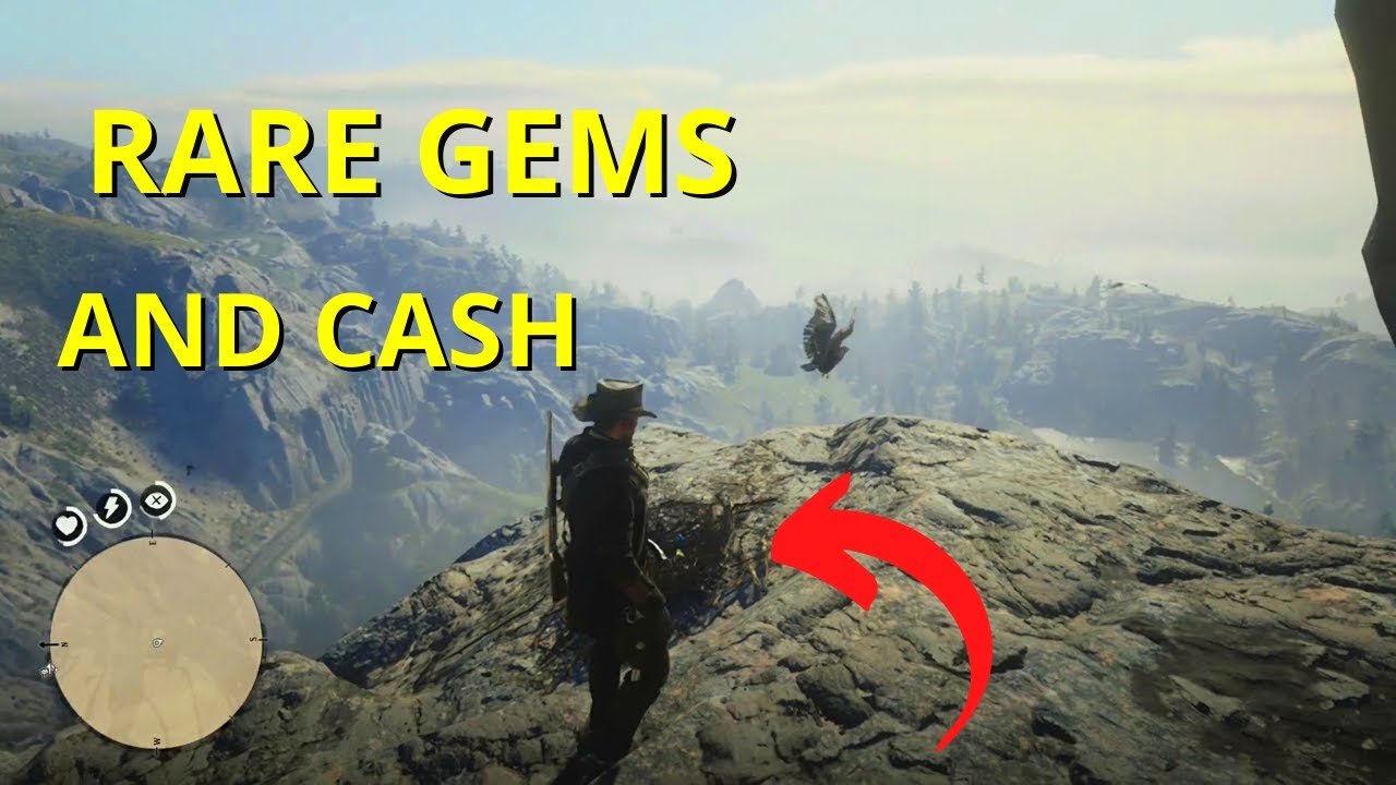 Secret Trail With Cash And Rare Gems In Red Dead Redemption 2.