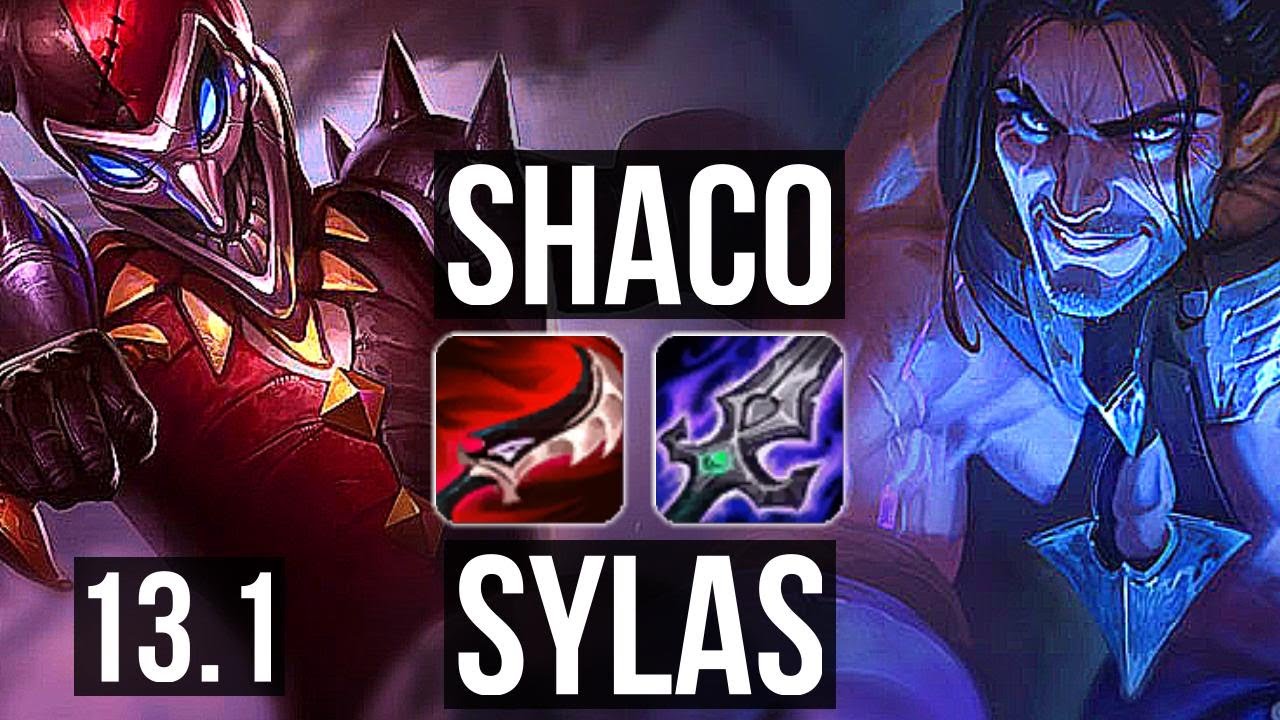 SHACO vs SYLAS (JNG) | 12/1/8, 2.3M mastery, 900+ games, Legendary | KR Diamond | 13.1
