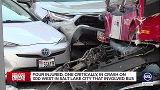 One in critical condition, three with minor injuries in multi-vehicle crash