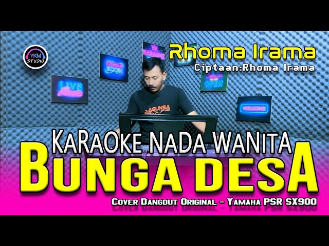 BUNGA DESA (RAIB)  - Karaoke Nada Wanita ( H RHOMA IRAMA ) class=