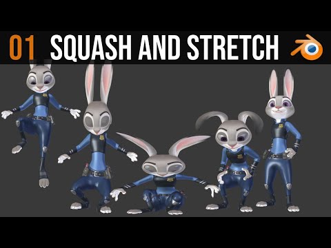 #01 - Squash and Strech  | Os 11 Princípios da Animação no Blender