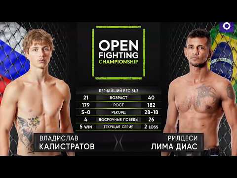 BRUTAL FINISH BY THE BRAZILIAN | Vladislav Kalistratov vs Redelsi Dias | OPEN FC 68