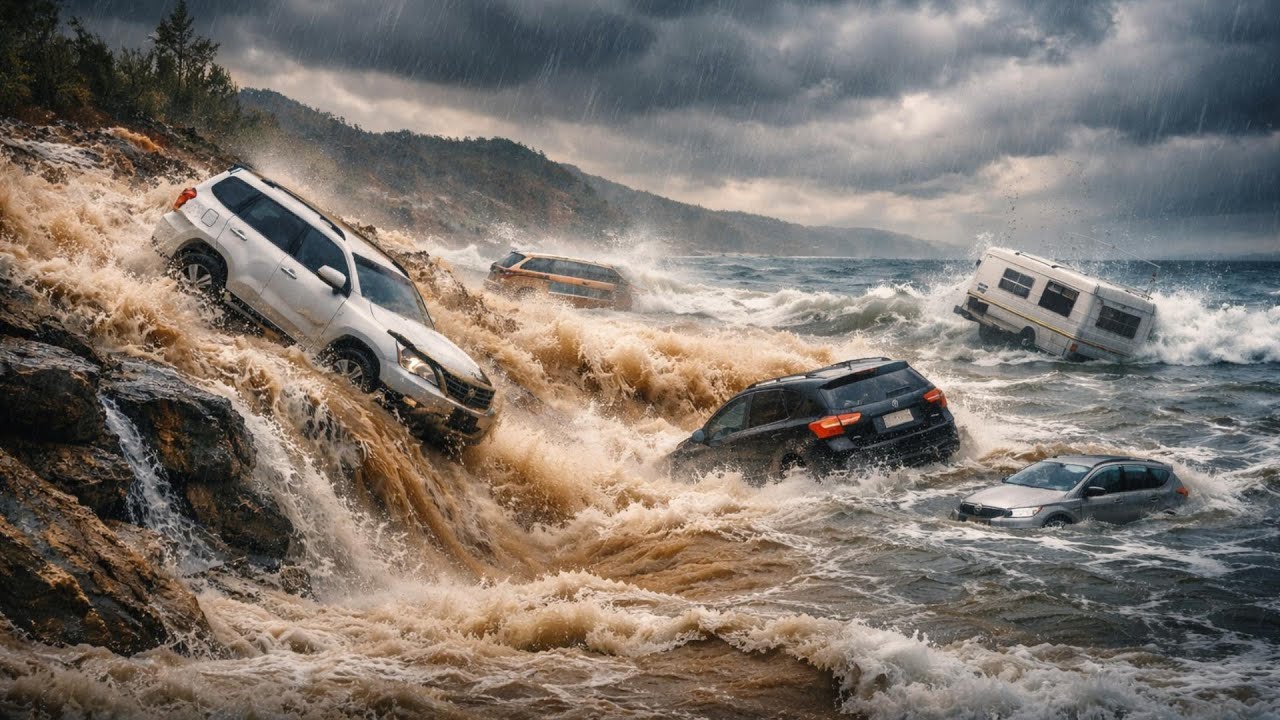 Австралию настигло сильное наводнение! Река Уай вышла из берегов, автомобили унесло в море в Виктори