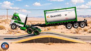 Cars Vs Speed Bumps #14 - BeamNG drive