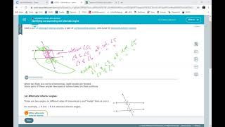 Identifying corresponding and alternate angles