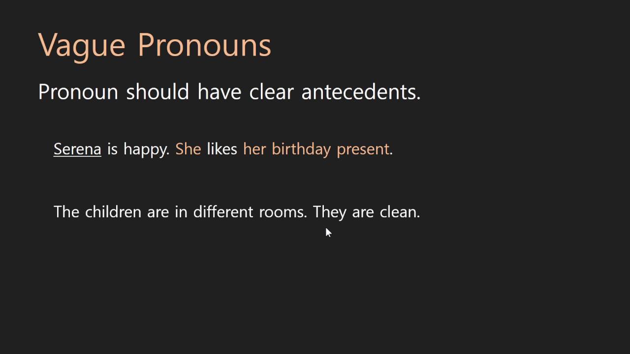 Vague Pronouns Worksheet Pdf