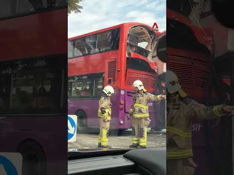 13 taken to hospital after traffic accident involving 2 buses, 1 car in Tampines