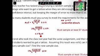 AP Statistics - Hays - Chapter 8 - three examples (8.25,8.32,8.36)