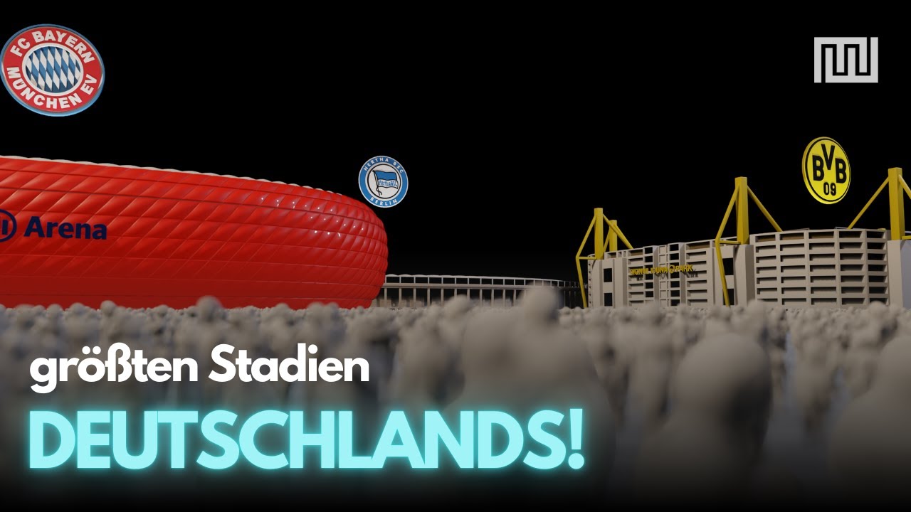 DIE GRÖSSTEN STADIEN DEUTSCHLANDS! 3D Vergleich 🏟️🔥