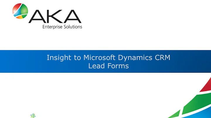 Microsoft Dynamics CRM 2015 Lead Form Insights
