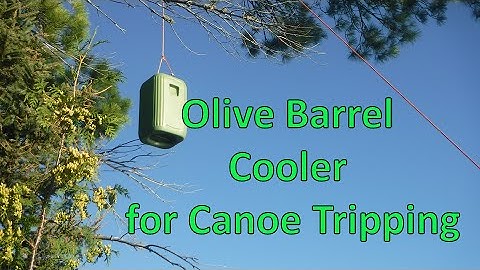 Olive Barrel Cooler for Canoe Tripping
