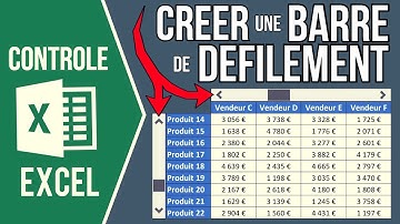 EXCEL - CRÉER UNE BARRE DE DÉFILEMENT AVEC LE CONTRÔLE DE FORMULAIRE (Barre horizontale + verticale)