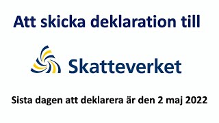 Så Här Skickar Man Deklaration Till Skatteverket