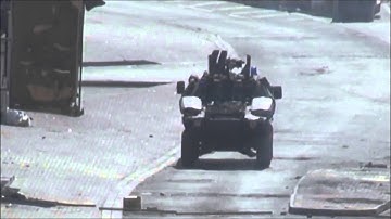 Bahrain : Second Day Of (Nimr Strike) Protesters Clash With Police APC in Nuwaidrat