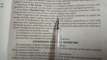 Chapter 1 - Family Budget | Home Science | Class 10