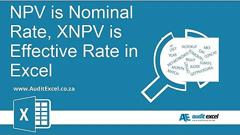 NPV Nominal Rate XNPV effective rate